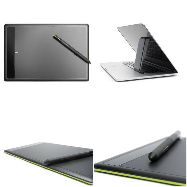 istock graphic tablet with pen for illustrators and designers, isolated on white background. 2137540873