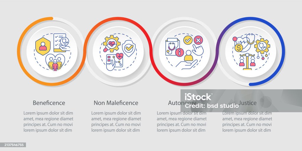 Principles Of Bioethics Loop Infographic Template Stock Illustration ...