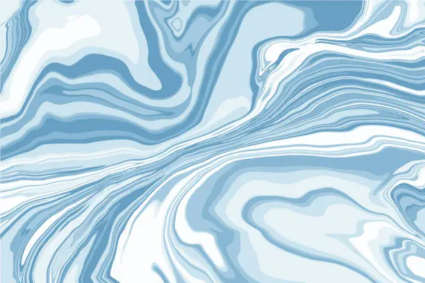 Vector illustration of Abstract art blue paint background with liquid fluid texture. Vector illustration