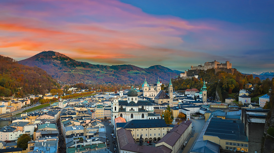 Panoramic view of Salzburg, Austria