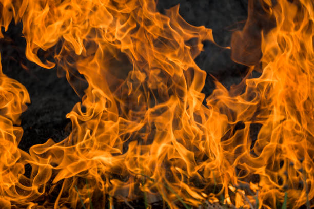 reddish flames burned everything beside it