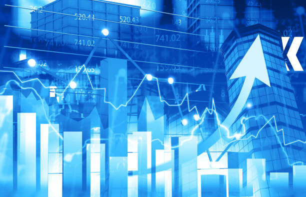 istock Stock market trading growth graph chart 2137618569