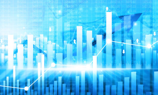 istock Stock market trading growth graph chart 2137621214