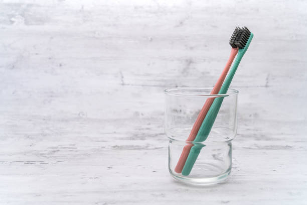 istock A toothbrush and white towel placed on the desktop 2137622832
