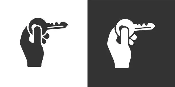 Vector illustration of Key protect and security solid icons. Containing data, strategy, planning, research solid icons collection. Vector illustration. For website design, logo, app, template, ui, etc