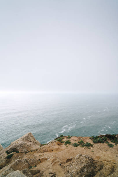 Serene coastal landscape on a cloudy day