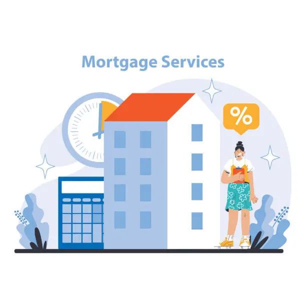 Vector illustration of Bank services concept. Flat vector illustration.