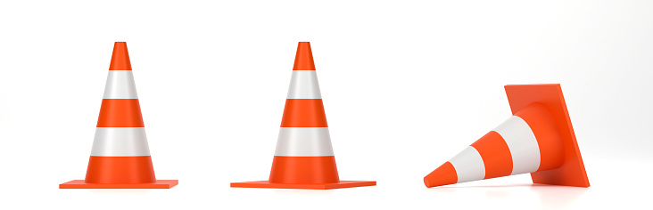 Traffic Cone On White Background
