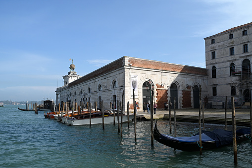 Venice, Italy, march 12, 2024 : Pinault Foundation of the Punta della Dogana in Venice