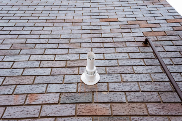 istock A brick wall with a white pipe, wood flooring, and composite building material 2137859229