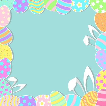 Easter Frame Basic Vector Easter Frame Template Design Stock Illustration - Download Image ...