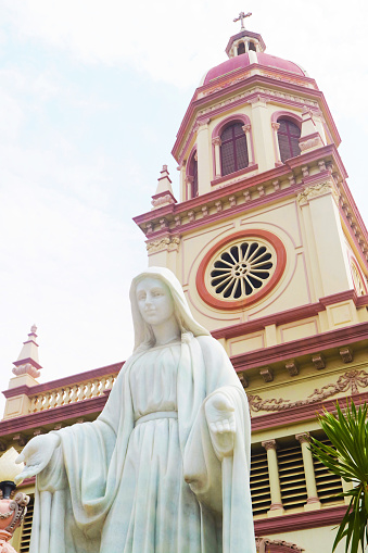 Santa Cruz Church Known as Kudi Chin, a Historic Roman Catholic Church in Kudi Chin Neighborhood of Bangkok, Thailand