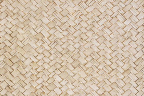 istock Old bamboo weaving pattern, woven rattan mat texture for background and design art work. 2137914584