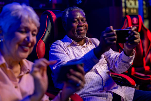 istock Senior multiracial friends playing in virtual reality 2137915640