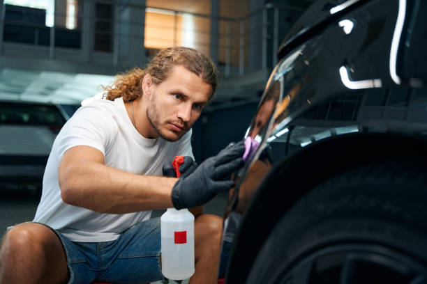 istock Master uses special clay and a spray gun 2138021766