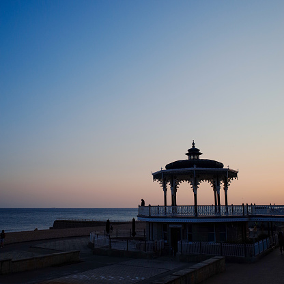 A beachband under the sunset of Brighton beach