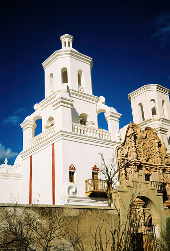 Spanish mission San Xavier del Bac started in 1692 by Spanish missionaries in the Americas