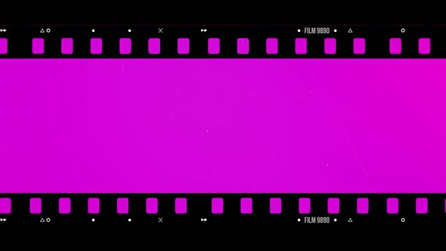 Retro vintage intro tape rolling, loopable 4K animation of 35mm film motion. Old Film Look Photo Filter with dirt, scratches, hair, dust, flickers, light leaks, grainy texture, film flash, film burns. Old style film strip grunge background overlay