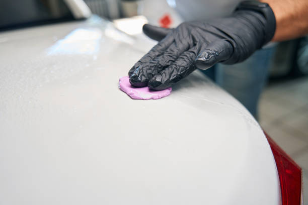 istock Process of using special clay in car detailing 2138098930