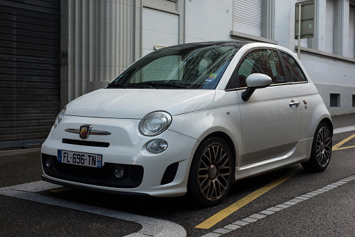 Porto, Portugal - 10 December, 2019: Volkswagen Golf Mk8 on a public parking. The Golf Mk8 was debut in 2019 on the market. This model is the most popular compact car in Europe.