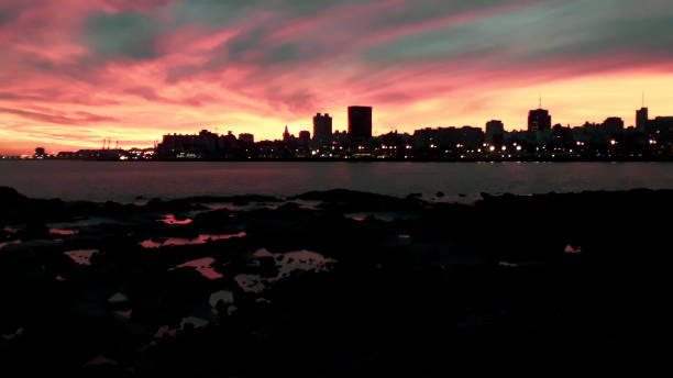 istock Sunset waterfront skyline landscape, montevideo, uruguay 2138147233