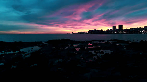istock Sunset waterfront skyline landscape, montevideo, uruguay 2138147234