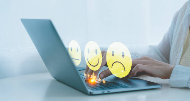 istock Customer Satisfaction Survey concept, 5-star satisfaction, service experience rating online application. 2138162296