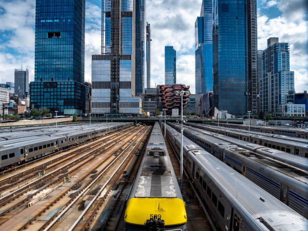istock High line and Trains Wait at Hudson Yards,New York. 2138199330