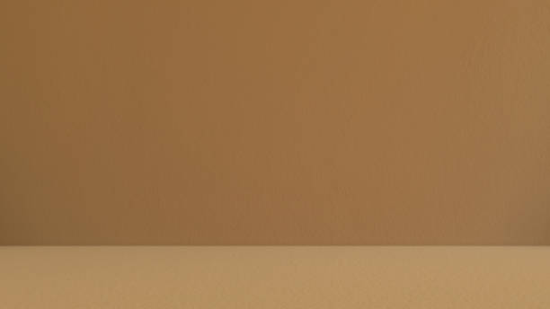 istock Empty brown concrete studio room background for product presentation. 2138246333