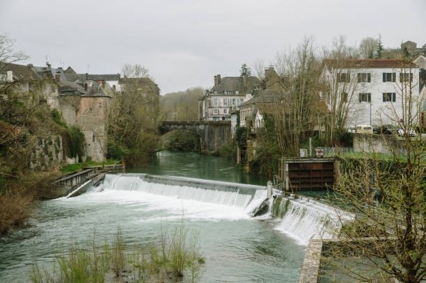 The beautiful town of Oloron-Sainte-Marie (64) in the Bearn region, France.