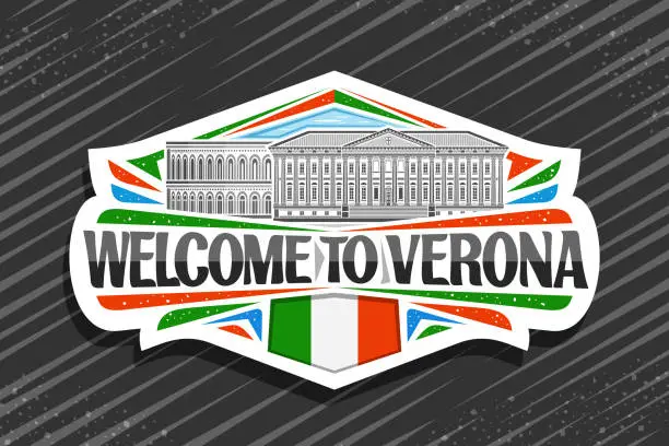 Vector illustration of Vector logo for Verona