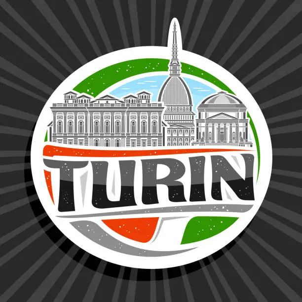 Vector illustration of Vector logo for Turin