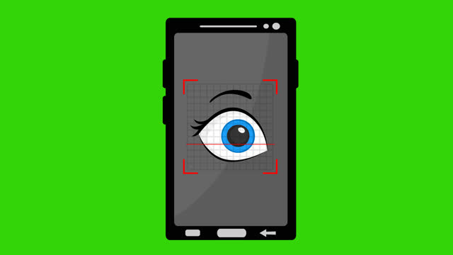 video animation smartphone scan retina eye