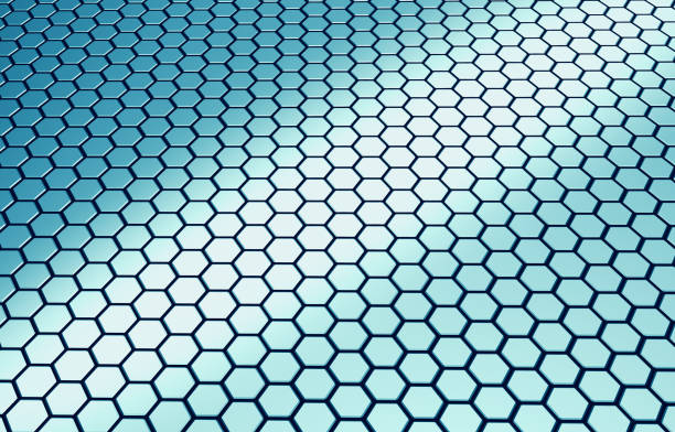 honeycomb abstract background Futuristic technology hexagon 3D illustration