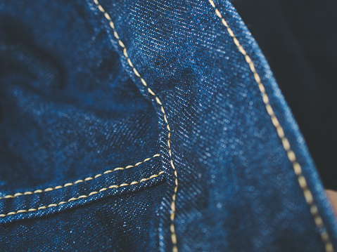 Jeans texture with button