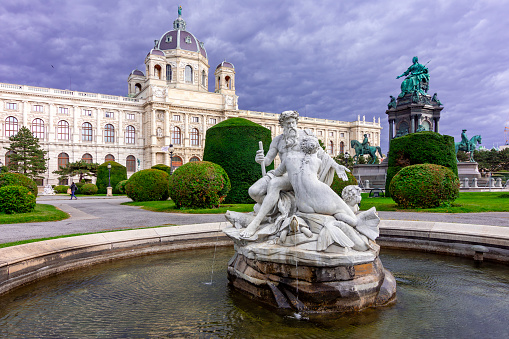 Vienna, Austria - October 2021: Museum of Art History (Kunsthistorisches museum) on Maria Theresa square (Maria-Theresien-Platz) in Vienna