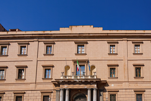 Palermo University Faculty Of Law Building facade in Sicily, Italy.