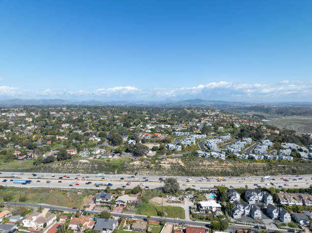 istock Aerial view of highway interchange and junction, San Diego Freeway interstate 5, California 2138498643