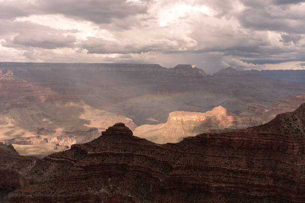 istock Grand Canyon with rainbow and cloud 2138547202