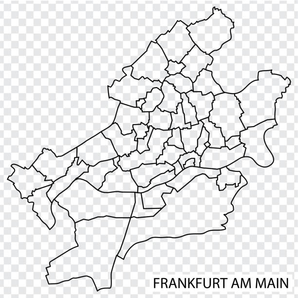 High Quality Map Of Frankfurt Is A City The Germany With Borders Of The High Quality Map Of Frankfurt Is A City The Germany With Borders Of The Districts Map Of 