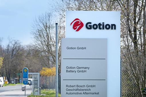 Gotion company's logo, Gotion High-Tech Company Limited, manufacturer lithium-ion and lithium iron phosphate batteries electric vehicles, energy storage systems, Göttingen, Germany - March 31, 2024