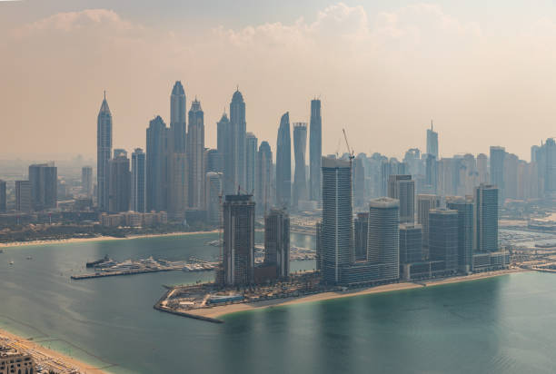 A picture of the Dubai Marina buildings.