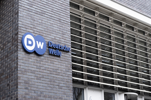 Deutsche Welle company building, DW Television, Radio Broadcasting Federal Republic Germany, television and radio, reliable and informative broadcasting, Berlin, Germany - February 17, 2024