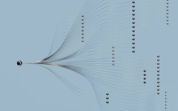 neural network nodes deep learning artificial intelligence machine learning model - rätta till bildbanksfoton och bilder
