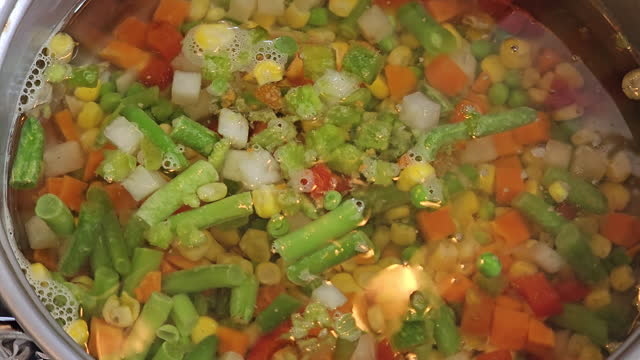 Boiling vegetables