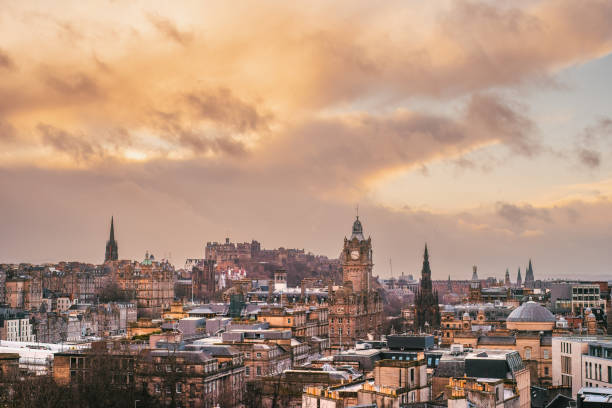 istock Edinburgh skyline at sunset in Scotland 2138758877