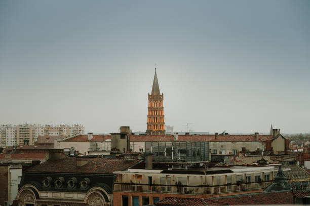 Saint Sernin Basilica in Toulouse at night