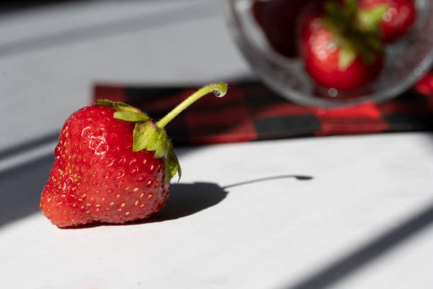 I bit into a strawberry.