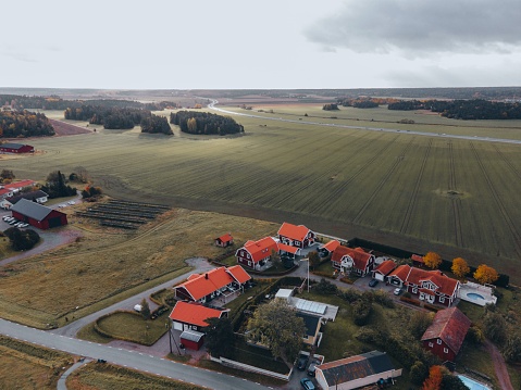Views of Danmark in Uppsala, Sweden by Drone