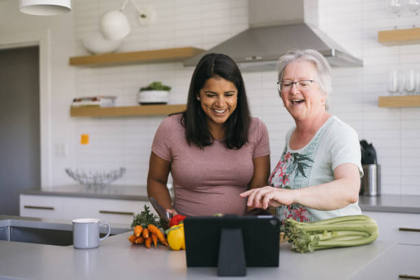 Senior woman with nutritionalist
